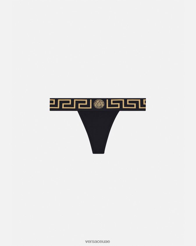 نحيف ثونغ الحدود اليونانية Versace أسود 0FVD2J1051 الملابس الداخلية وملابس البحر