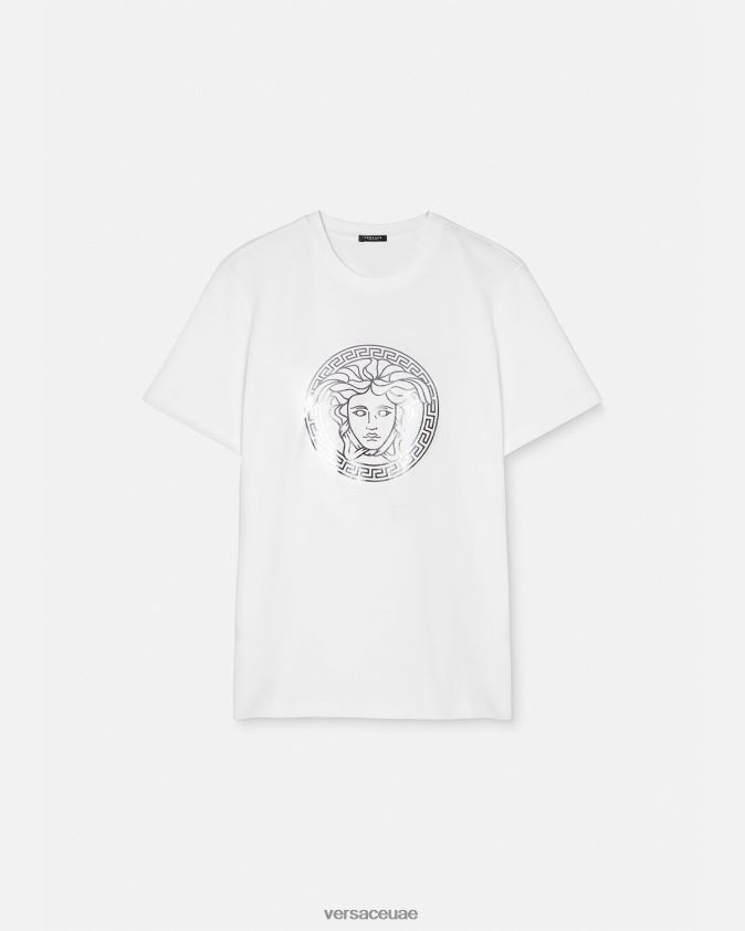نحيف تيشيرت ميدوسا Versace أبيض فضي 0FVD2J128 ملابس