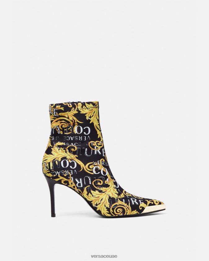 نحيف أحذية كوتور بشعار سكارليت Versace الذهب الأسود 0FVD2J2306 حذاء