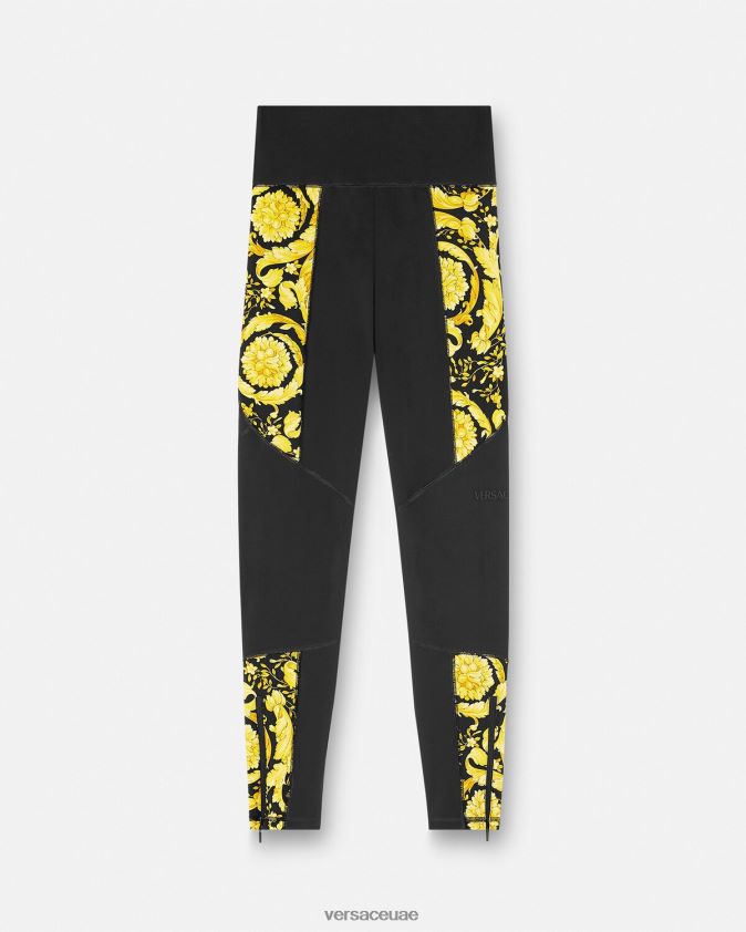 نحيف طماق الصالة الرياضية الباروك Versace أسود 0FVD2J233 ملابس