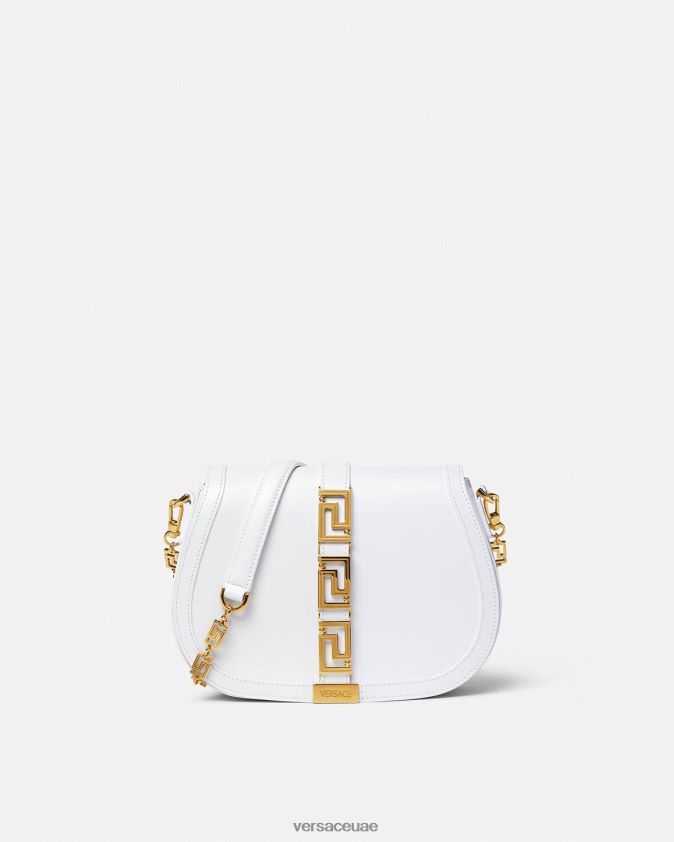 نحيف حقيبة كتف يونانية كبيرة Versace أبيض 0FVD2J255 أكياس