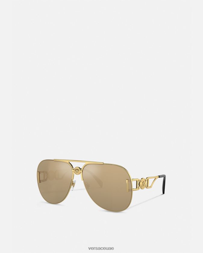 نحيف النظارات الشمسية ميدوسا بيجي الطيار Versace ذهب 0FVD2J595 مُكَمِّلات
